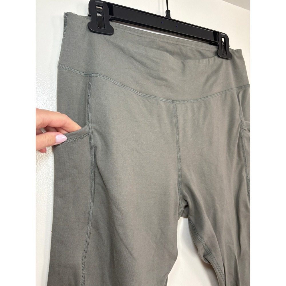 NEW Pact Go-To Pocket Leggings Large Green Organic Cotton High Waisted WB1-W1K - Picture 2 of 4